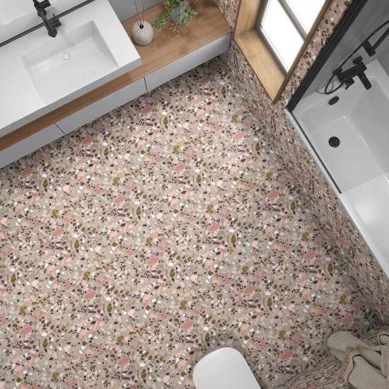 Piastrelle Adesive per Pavimenti - Motivo Terrazzo