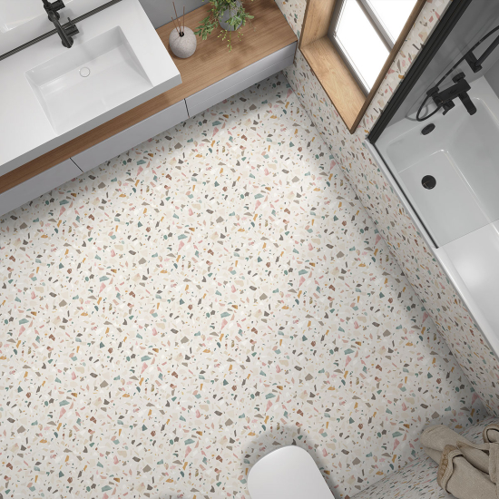 Piastrelle Adesive per Pavimenti - Motivo Terrazzo