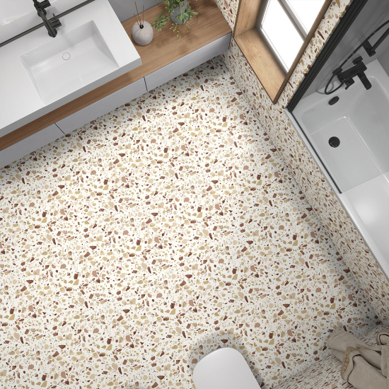 Piastrelle Adesive per Pavimenti - Motivo Terrazzo