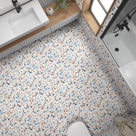 Piastrelle Adesive per Pavimenti - Motivo Terrazzo
