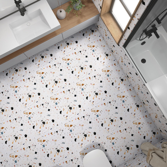 Piastrelle Adesive per Pavimenti - Motivo Terrazzo