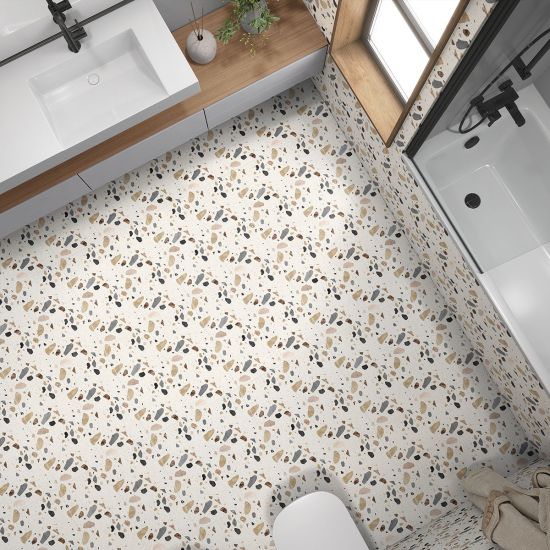 Piastrelle Adesive per Pavimenti - Motivo Terrazzo