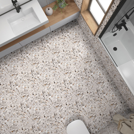 Piastrelle Adesive per Pavimenti - Motivo Terrazzo