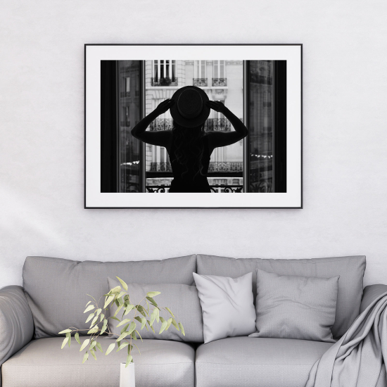 Poster - Donna al balcone