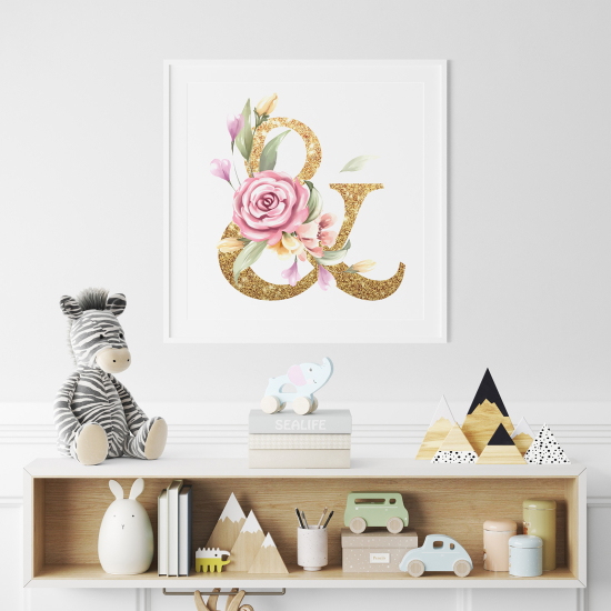 Poster Monogram personalizzato - Carattere &