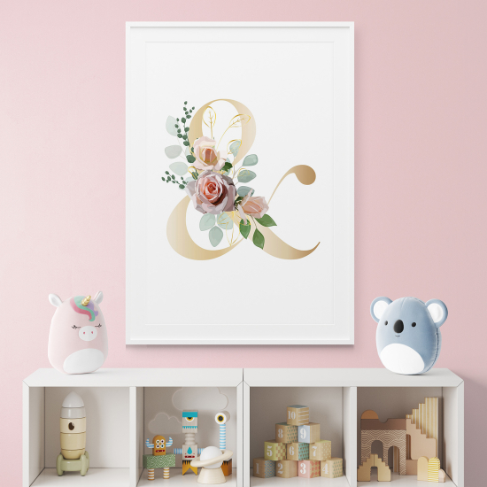 Poster Monogram personalizzato - Carattere &
