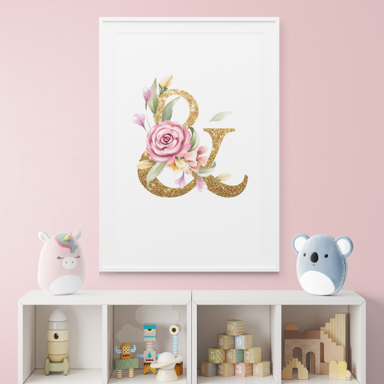 Poster Monogram personalizzato - Carattere &