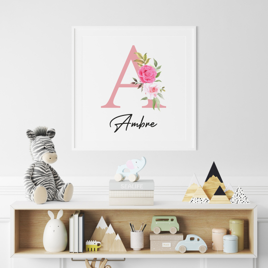 Poster Monogram personalizzato - Lettera A