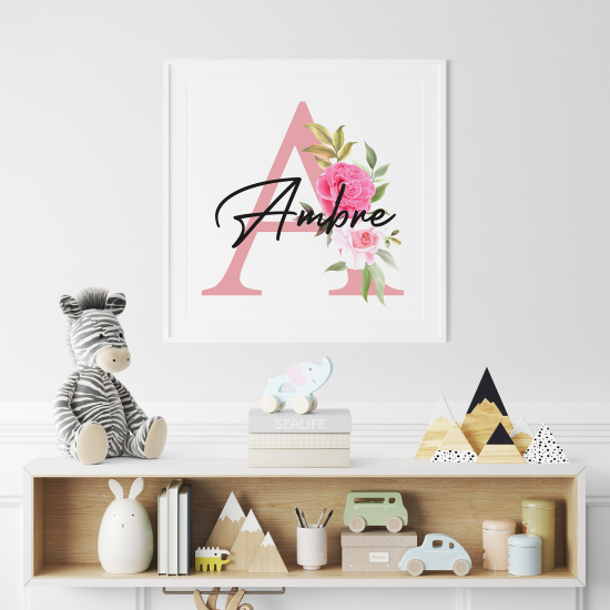Poster Monogram personalizzato - Lettera A