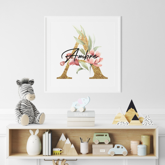 Poster Monogram personalizzato - Lettera A