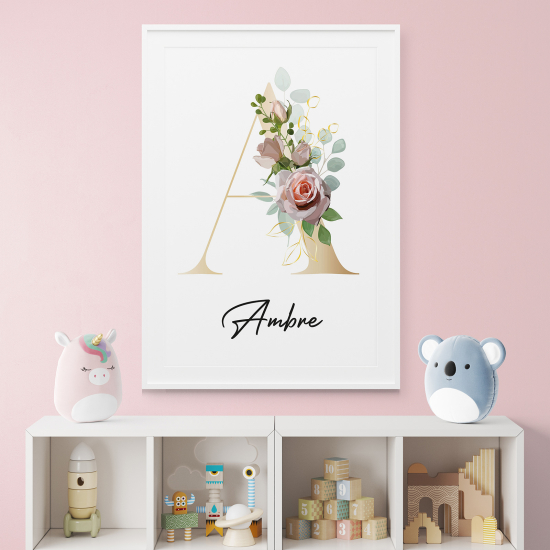 Poster Monogram personalizzato - Lettera A