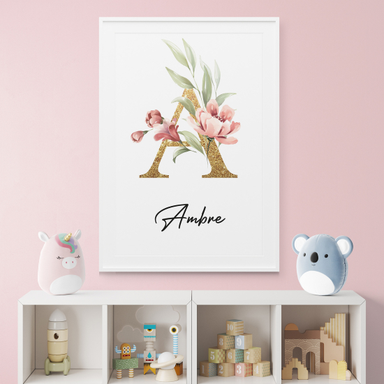 Poster Monogram personalizzato - Lettera A