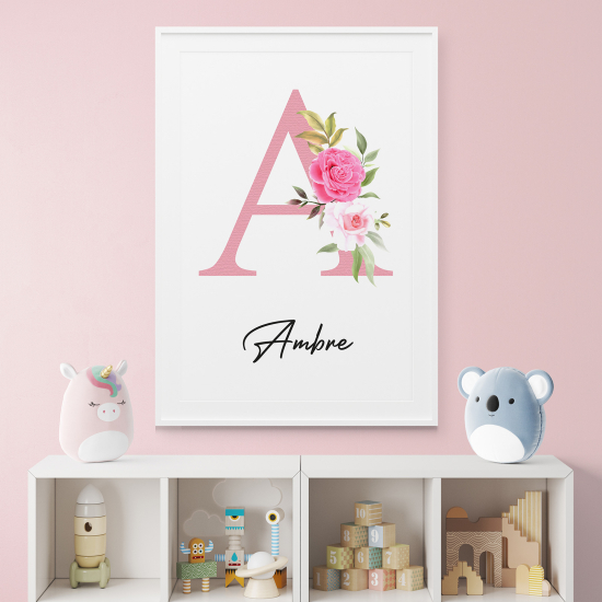 Poster Monogram personalizzato - Lettera A