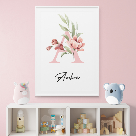 Poster Monogram personalizzato - Lettera A