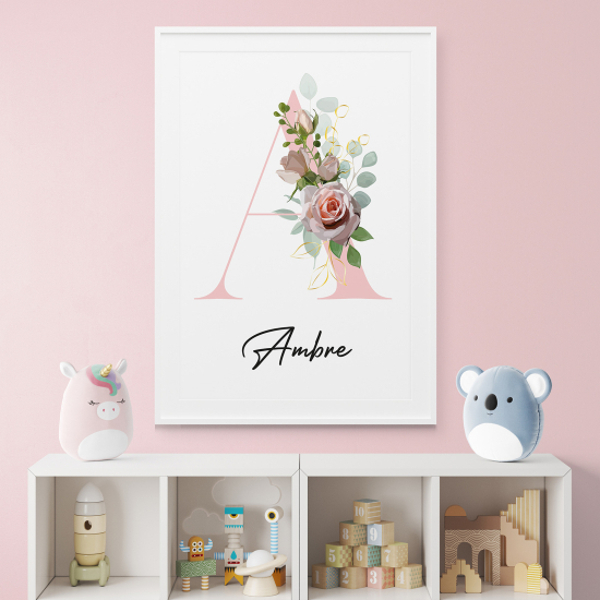 Poster Monogram personalizzato - Lettera A