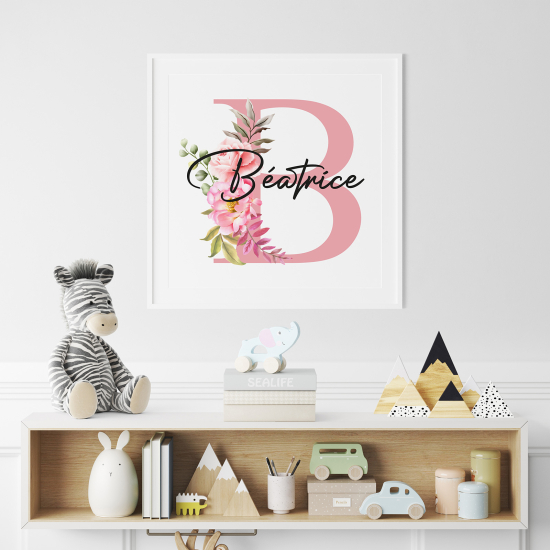 Poster Monogram personalizzato - Lettera B