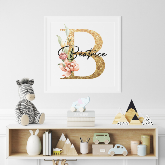Poster Monogram personalizzato - Lettera B