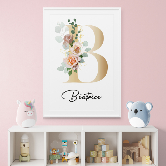 Poster Monogram personalizzato - Lettera B