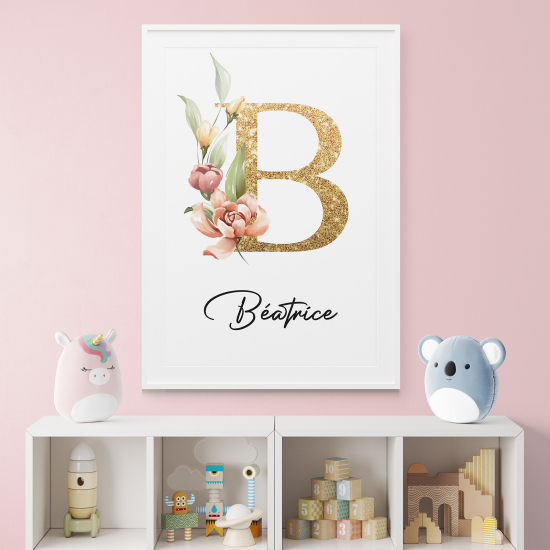 Poster Monogram personalizzato - Lettera B