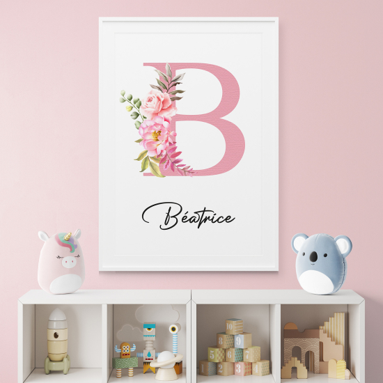 Poster Monogram personalizzato - Lettera B