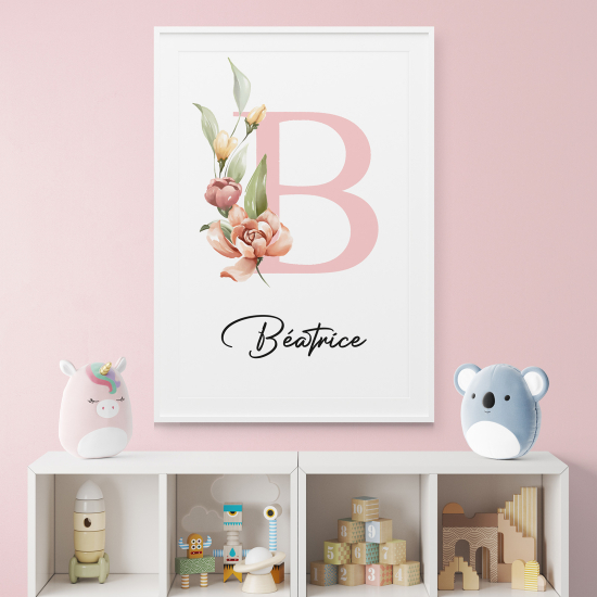 Poster Monogram personalizzato - Lettera B