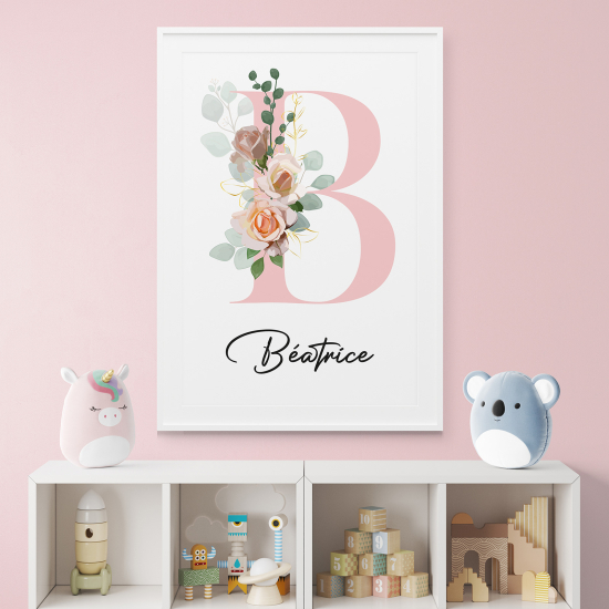 Poster Monogram personalizzato - Lettera B