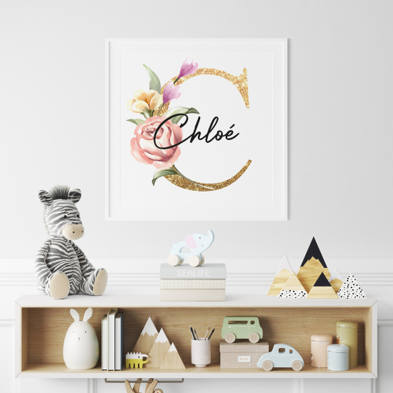 Poster Monogram personalizzato - Lettera C