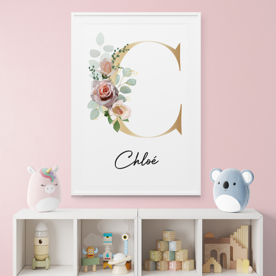 Poster Monogram personalizzato - Lettera C