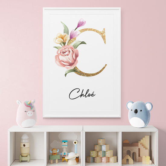 Poster Monogram personalizzato - Lettera C