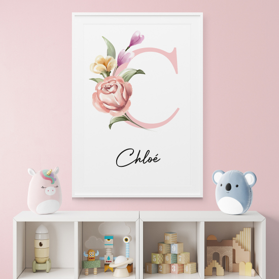 Poster Monogram personalizzato - Lettera C