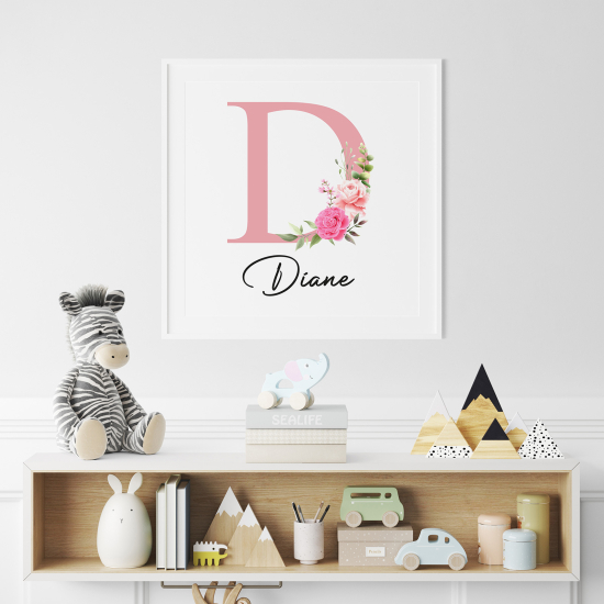 Poster Monogram personalizzato - Lettera D
