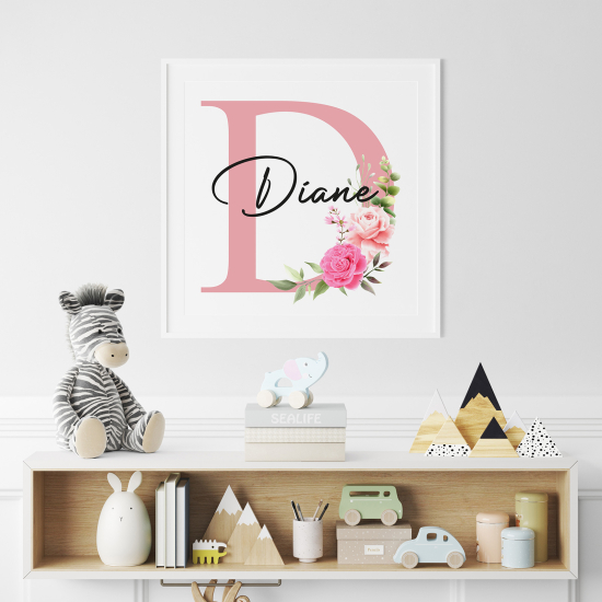 Poster Monogram personalizzato - Lettera D