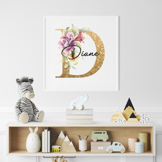 Poster Monogram personalizzato - Lettera D