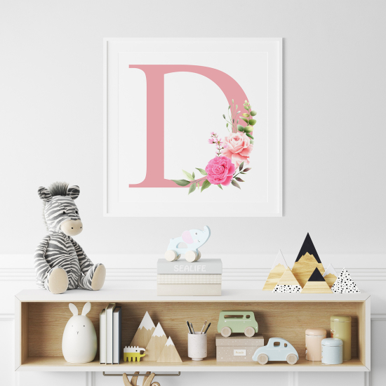Poster Monogram personalizzato - Lettera D