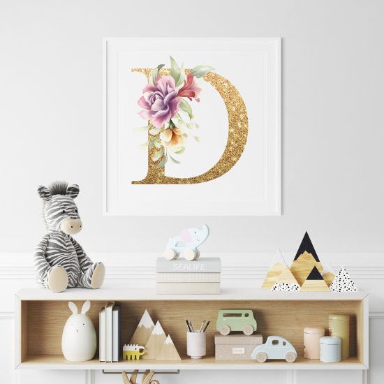 Poster Monogram personalizzato - Lettera D