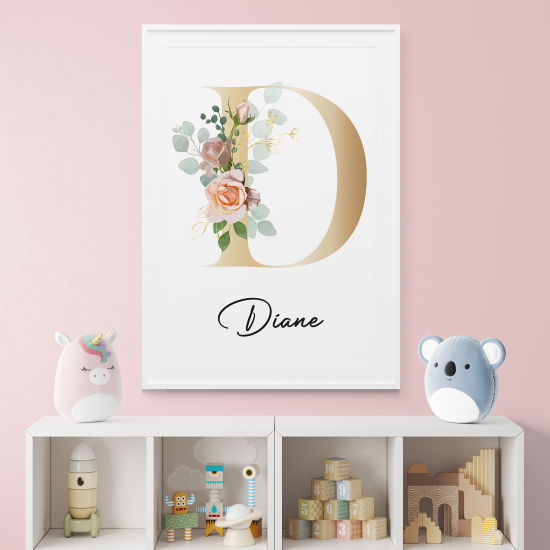 Poster Monogram personalizzato - Lettera D