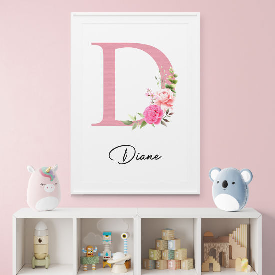 Poster Monogram personalizzato - Lettera D
