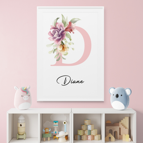 Poster Monogram personalizzato - Lettera D