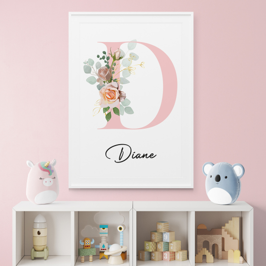 Poster Monogram personalizzato - Lettera D