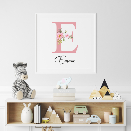 Poster Monogram personalizzato - Lettera E