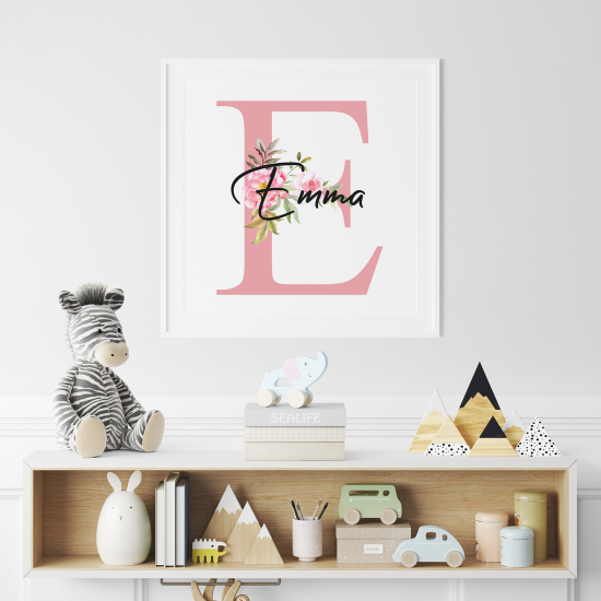 Poster Monogram personalizzato - Lettera E