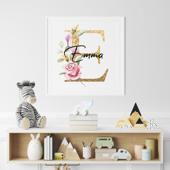 Poster Monogram personalizzato - Lettera E