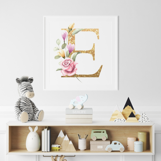 Poster Monogram personalizzato - Lettera E