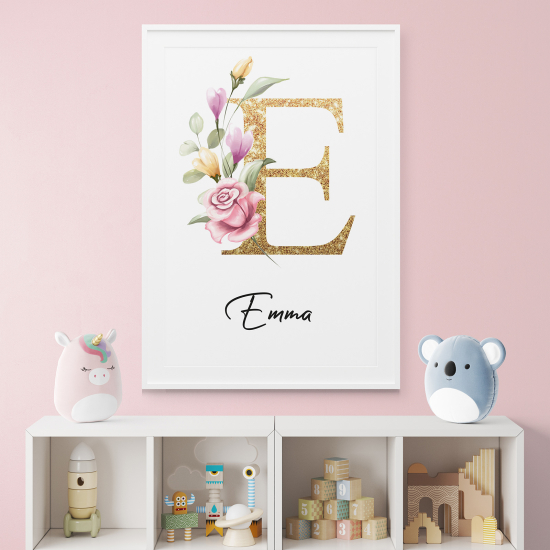 Poster Monogram personalizzato - Lettera E
