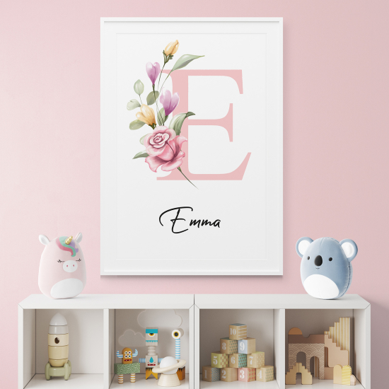 Poster Monogram personalizzato - Lettera E