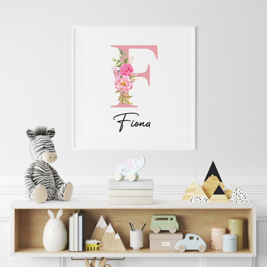 Poster Monogram personalizzato - Lettera F