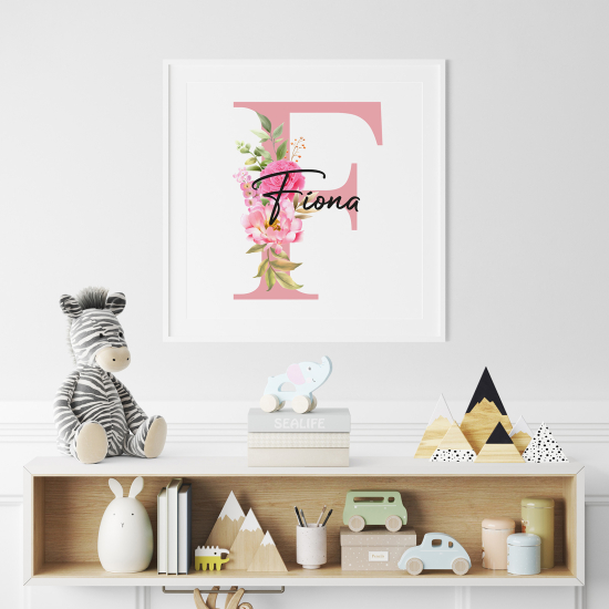 Poster Monogram personalizzato - Lettera F