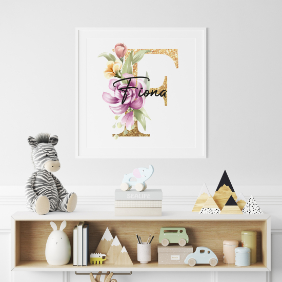 Poster Monogram personalizzato - Lettera F