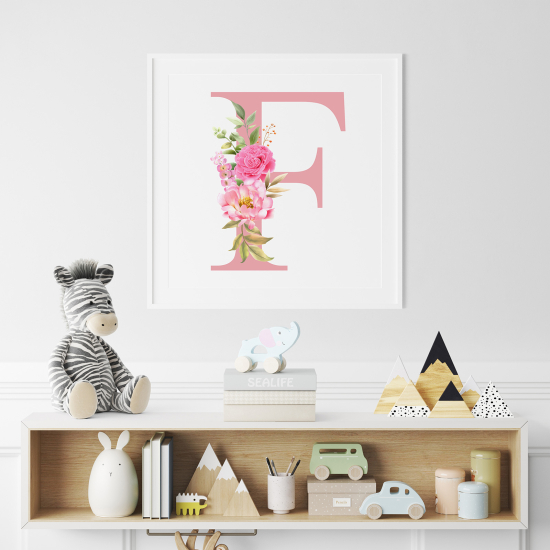 Poster Monogram personalizzato - Lettera F