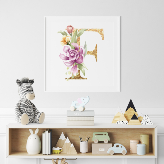 Poster Monogram personalizzato - Lettera F